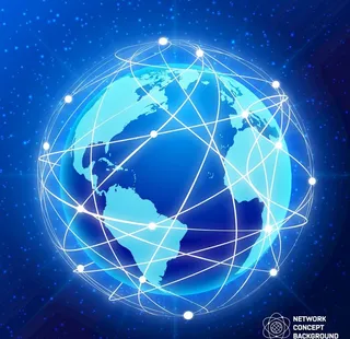 地球科技蓝色背景图片EPS素材