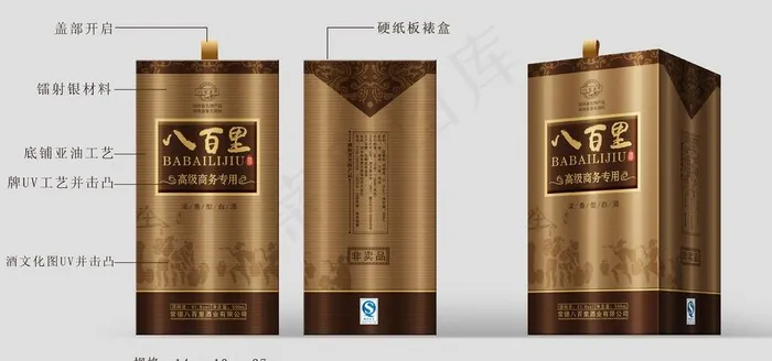 酒盒包装设计 平面图图片cdr矢量模版下载