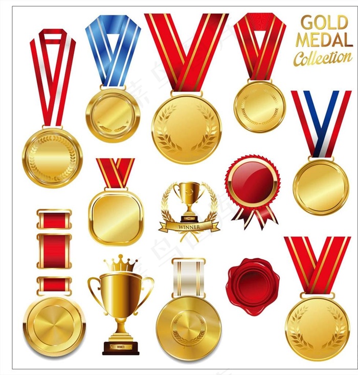 质感奖牌奖杯图片