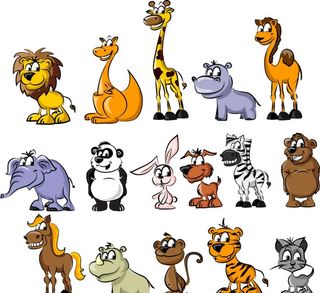 卡通大眼动物图片