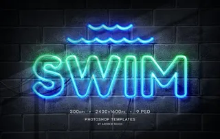 霓虹字特效图片