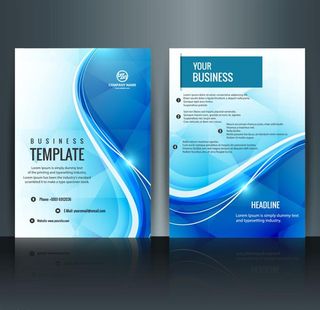 高端科技蓝色宣传单封面图片