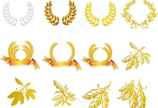 金色麦穗植物装饰图片