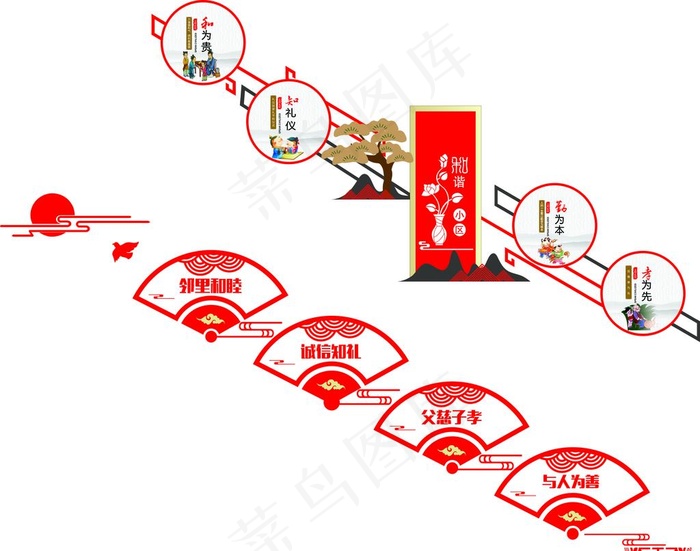 楼梯文化墙图片