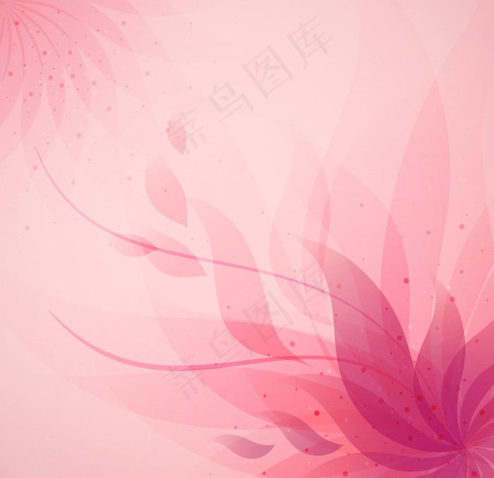 粉色抽象花图片ai矢量模版下载
