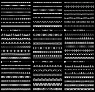 花边线条边框底纹矢量设计图片