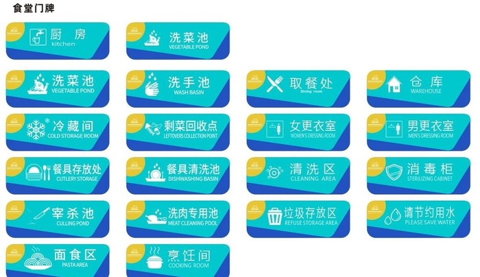 食堂餐厅门牌标识牌图片