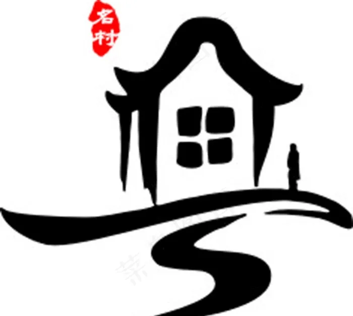广东名村标志图片cdr矢量模版下载