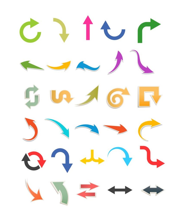 箭头图标图片(2590x3223)psd模版下载