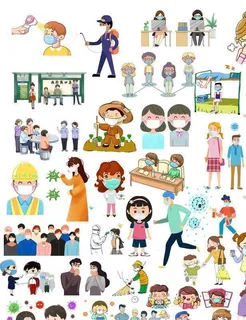 戴口罩的人图片