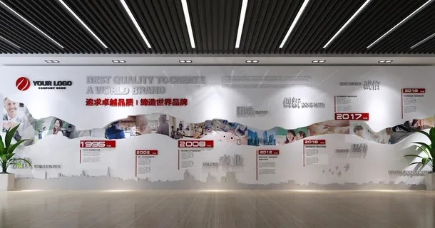 企业历程文化墙图片