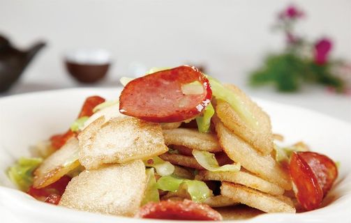 红肠炒馍片图片