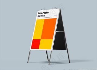 广告牌展板样机图片