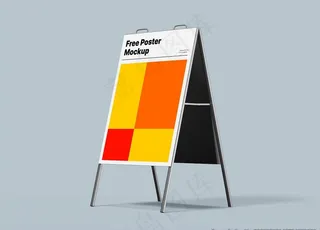 广告牌展板样机图片