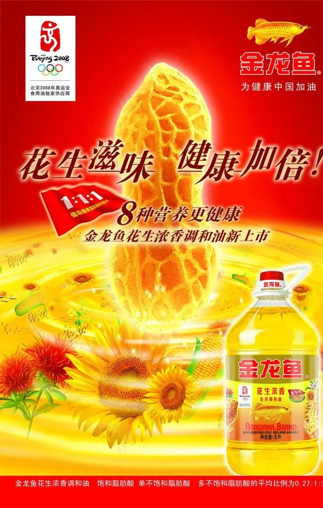 金龙鱼花生油海报图片psd模版下载