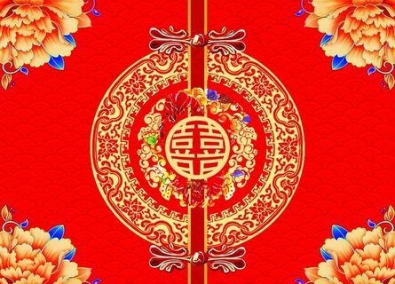 中式婚礼背景图片