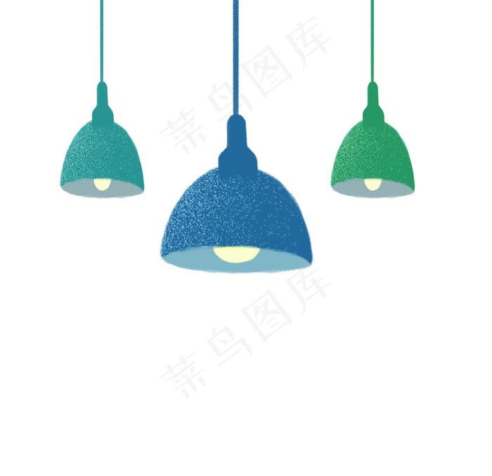 卡通插画吊灯元素图片(2000x2000)psd模版下载