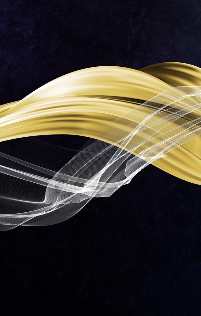 金色彩带装饰画图片