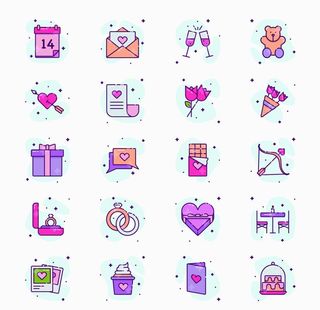 情人节矢量图标图片