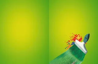 画册内页 油漆刷 图片