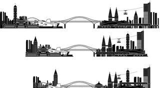 重庆元素城市剪影图片