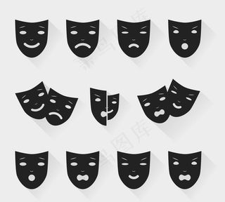戏剧面具图标图片