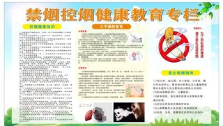 禁烟控烟宣传栏图片
