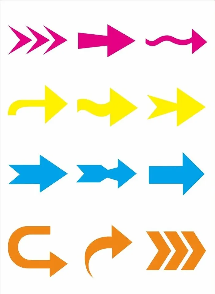 各式箭头图标素材图片cdr矢量模版下载