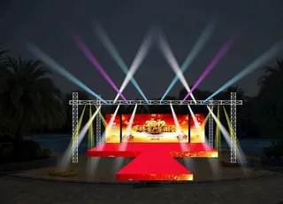 泳池舞美灯光图片