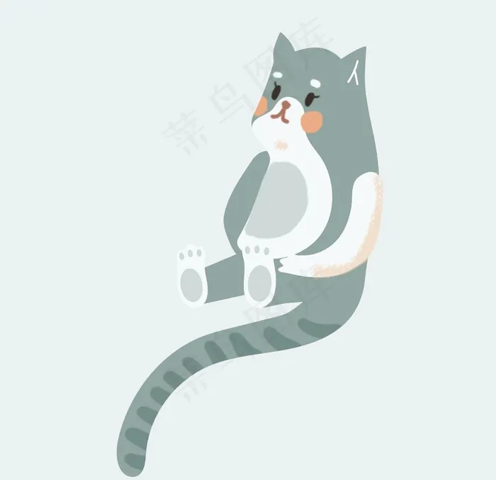 可爱的小猫图片(1500x1500)psd模版下载