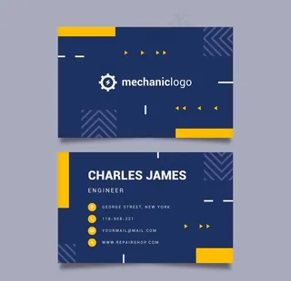 机械风矢量名片图片