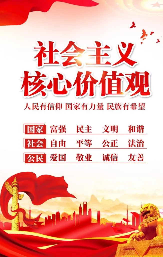 *核心,价值观,社会价值观,(1772x2657)psd模版下载