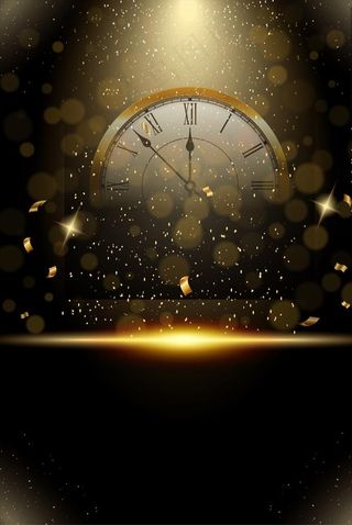 金色时钟图片