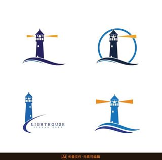 灯塔矢量图标图片