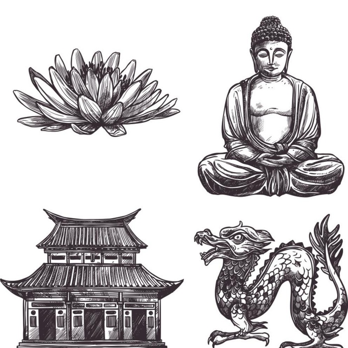 释迦摩尼 莲花图片cdr矢量模版下载