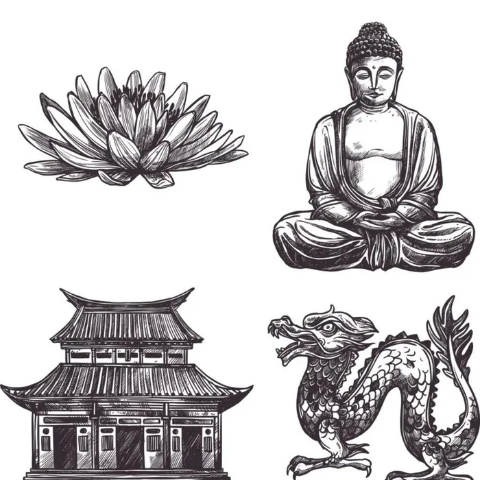 释迦摩尼 莲花图片cdr矢量模版下载