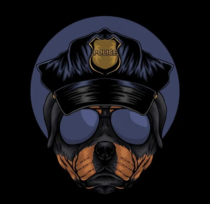 创意警犬头像图片eps,ai矢量模版下载