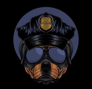 创意警犬头像图片