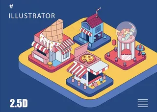 2.5D插画图片