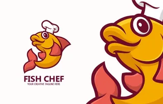 鱼卡通标志图片