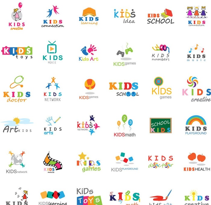 儿童logo图片eps,ai矢量模版下载