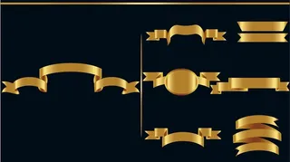 金色飘带图片