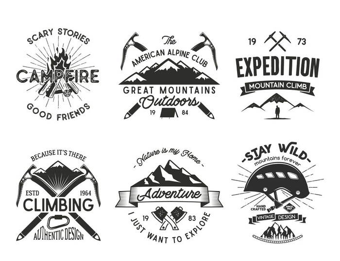 户外徒步logo图片