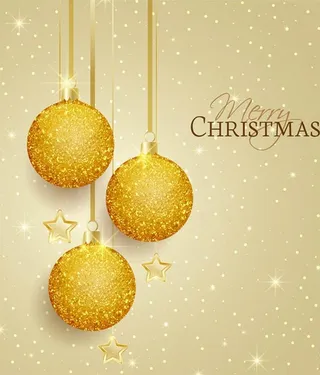 圣诞吊球贺卡图片