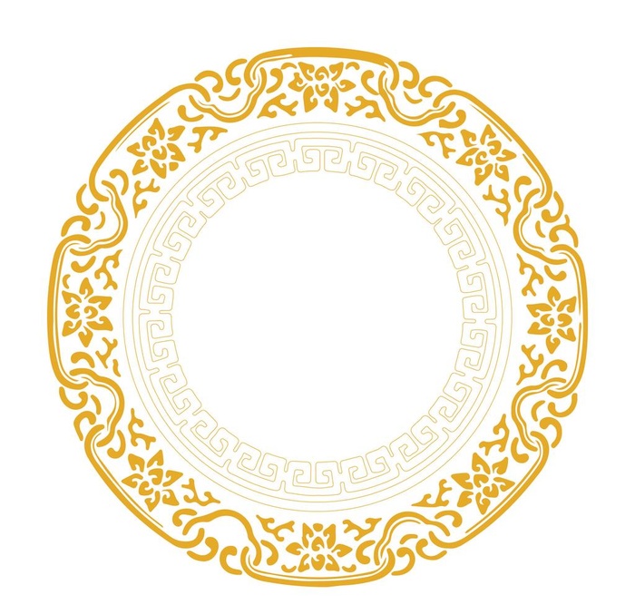 中秋圆形花纹图片