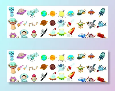 卡通航天器材插画图片