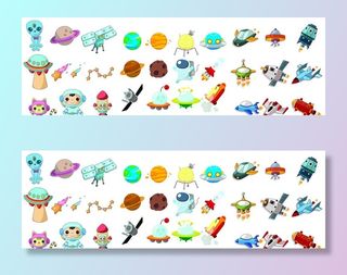 卡通航天器材插画图片