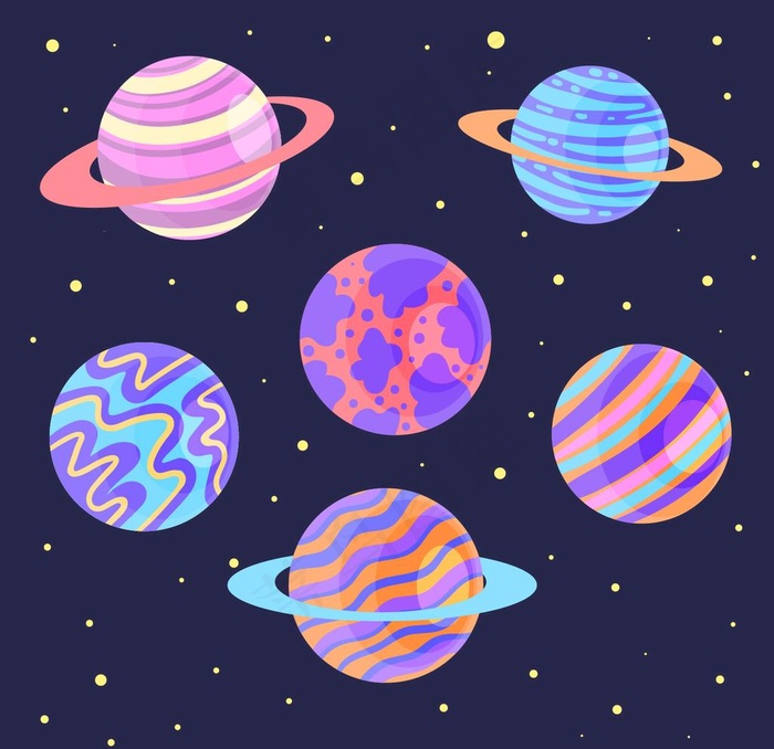 星球背景图片ai矢量模版下载