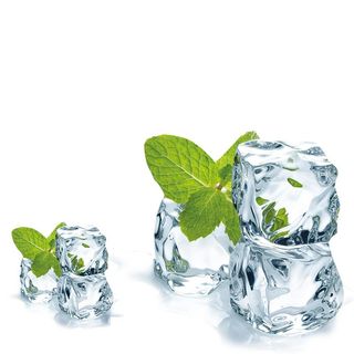 夏天薄荷冰块图片