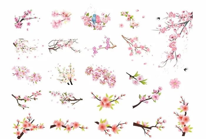 桃花图片cdr矢量模版下载